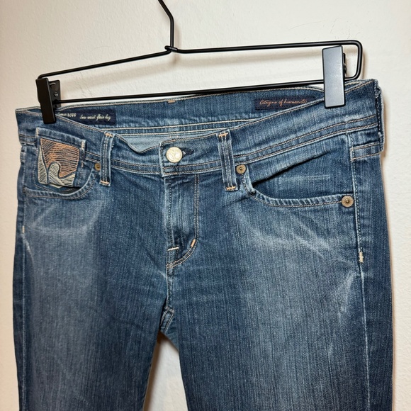 Citizens of Humanity Jeans Women's 29 Blue Paloma Stretch Low Waist Flair Leg - Picture 4 of 11